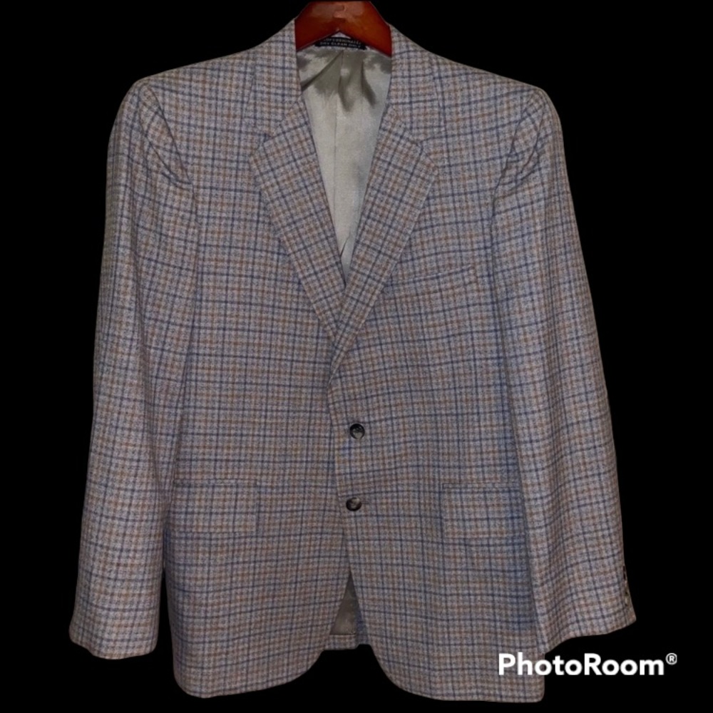 Vintage Men’s Sports Coat.Checked Pattern-100%Wool